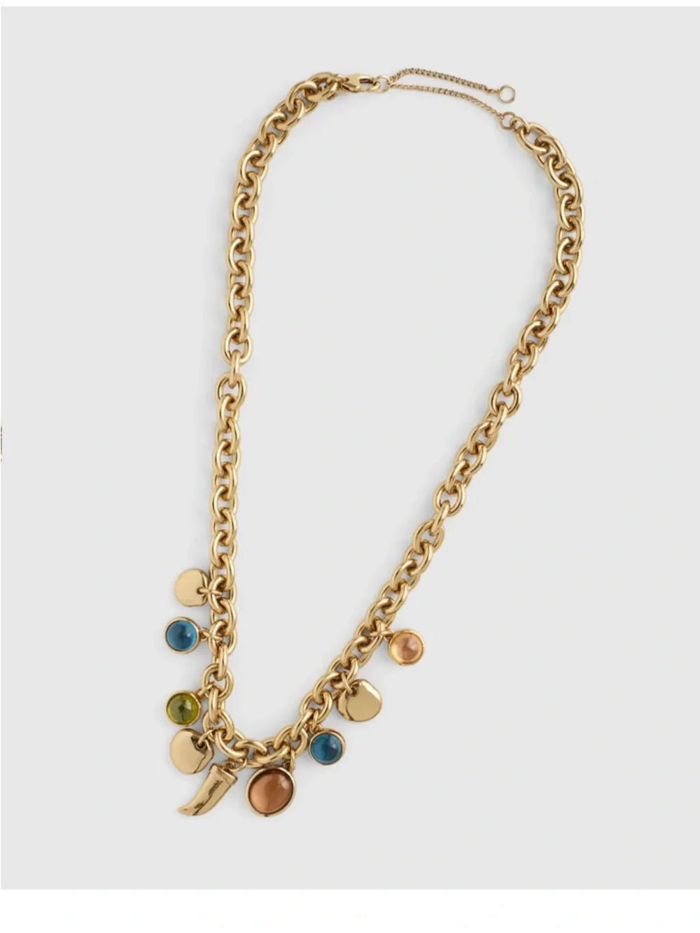 Madewell Chunky Oval Chain charm Necklace in Polished Bronze - Picture 2 of 4